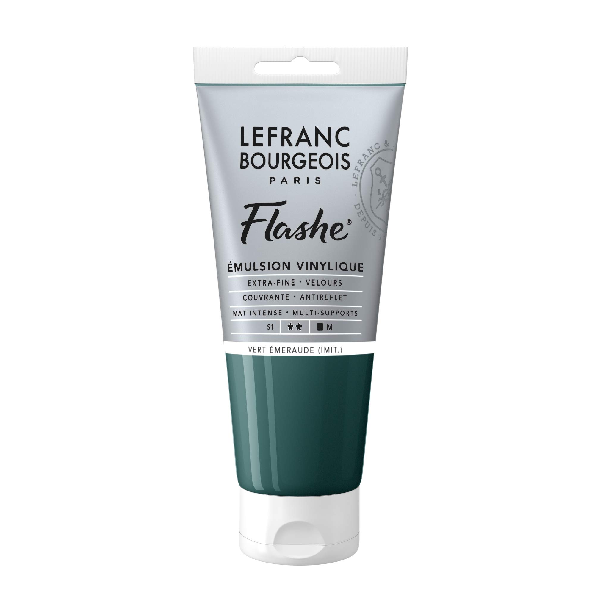 Lefranc Bourgeois Flashe, Extra-Fine Acrylic Vinyl Emulsion, Artists Quality, Viridian Hue, 80ml Tube — image 1