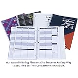 2017-2018 Academic Planner, A Tool For Time Management, Best Weekly & Monthly Student Planner For Keeping Students On Track, On Task, On Time, Size 8.5 x 11 - BLUE/ORANGE, FAMILY CHOICE AWARD WINNER
