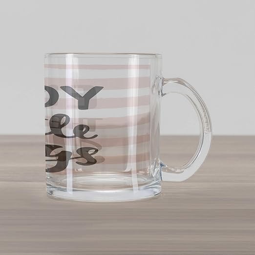 Amazon Com Ambesonne Enjoy The Little Things Glass Mug Hand
