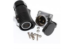 HANGTON CONNECT HangTon LP20 2 Pin Power Connector Female Plug Male Panel Mount Socket Waterproof Industrial Electrical Solder 30 Amp Connector