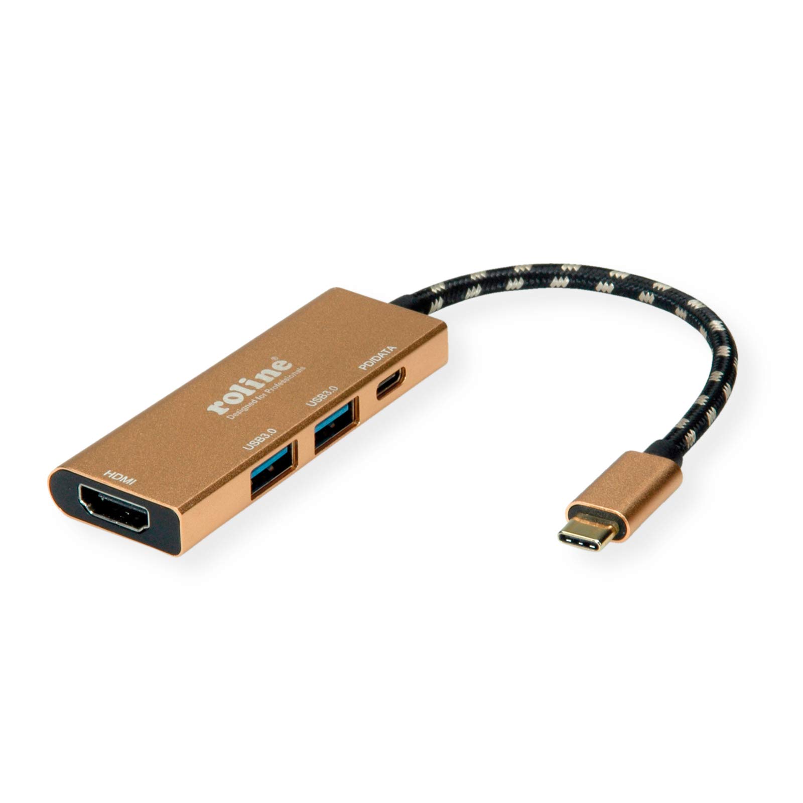 ROLINE GOLD USB Type C Docking Station, HDMI 4K, 2x USB 3.2 Gen 1, 1x PD