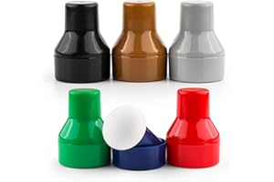 Briartw 6 Pcs/Pack Ink Applicator with Storage Cases,Inking Sponge,Paper Pouncers are A Tool for Direct Ink Application On Intricate Die Cuts, Stencils(Grey/Brown/Black/Green/Dark Blue/Red)