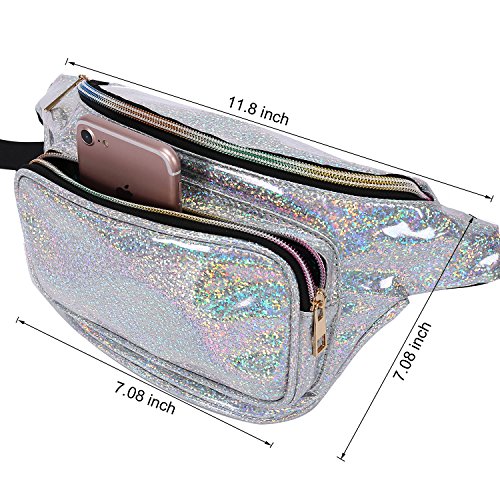 image for Holyami Fashion Holographic Fanny Pack for Women Men-Waterproof Travel