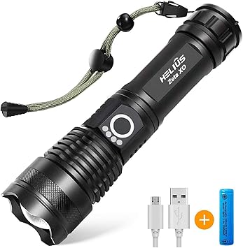 XHP50 LED Flashlight 5 Modes Zoomable Flashlight USB Rechargeable Led Torch Lamp