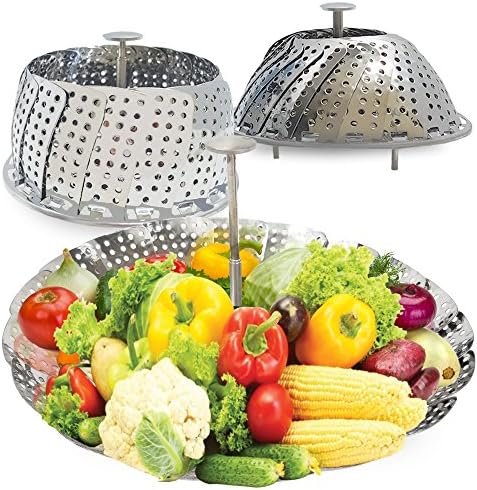 Vegetable Steamer Basket Stainless Steel Insert For Large Instant Pot Extendable Handle By Costa Quality