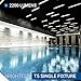 Hyperikon LED T5 Integrated Single Fixture, 4FT, 22W, 2200lm, 4000K (Daylight Glow), Utility Shop Light, Basement, Ceiling and Under Cabinet Light, Corded Included, Built-in ON/OFF switch, 4-Pack