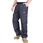 BOCOMAL Men's FR Cargo Pants Flame Resistant Pants Midweight 7.5oz (7 Pockets) Multi-Pockets FR Pants