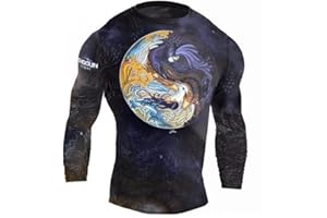 Shogun Fight Rash Guard Long Sleeve Tao No GI BJJ MMA Jiu Jitsu Fighting Grappling Compression Shirt
