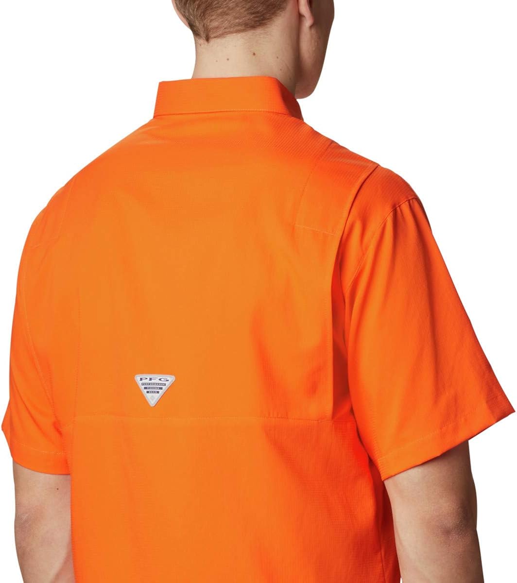 NCAA Clemson Tigers Men's Tamiami Short Sleeve Shirt, Large, CLE - Spark Orange : Clothing
