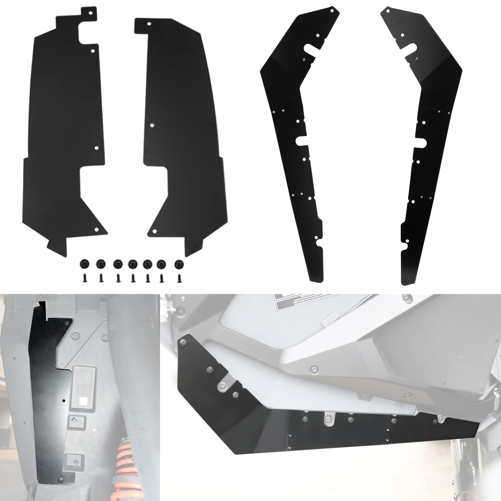 Photo 1 of A & UTV PRO Lower Door Valance & Rear Wheel Well Block Offs for Polaris RZR PRO XP 2020 2021 2022 2023 2024, Lower Door Panels Splash Guard Fender Flares Mudguard Gaps Inserts Accessories, 2 Seater