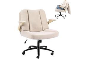 Pipersong Criss Cross Chair with Arms, Plus Size Cross Legged Desk Chair with Flexible Back Cushion, Adjustable Arm Rest, Ext