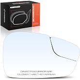 A-Premium Right Passenger Side Non-Heated Mirror Glass with Backing Plate | Compatible with Ford Fiesta 2011-2019 - Exterior Side View Convex Mirror with Spotter Glass, Manual Glass Adjust