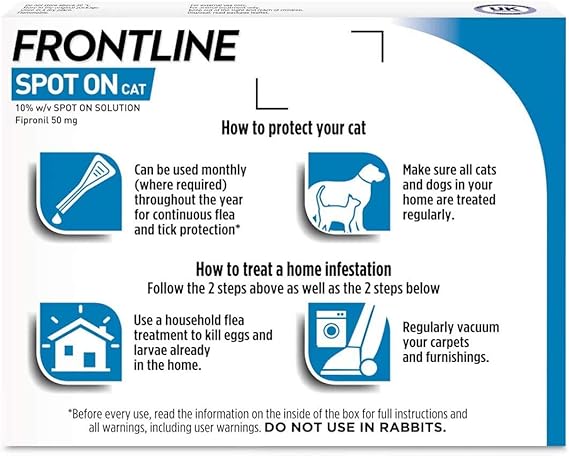 Frontline Spot On Flea And Tick Treatment For Cats 12 Pipettes 0 03 Kg Amazon Co Uk Pet Supplies