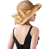 ORIDOOR Women's Organza Cloche Bowler Hat Church Fascinator for Tea Party Bridal Wedding Dress Hat