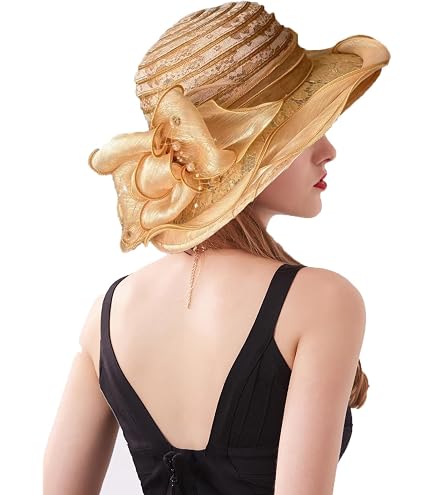 GLAKJGIY Women Derby Church Hat Tea Party Wedding Bucket  display picture 2