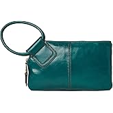 HOBO Sable Leather Wristlet Clutch with Circular Handle, Zippered Closure, Credit Card Organizer, & Interior Zip Pocket