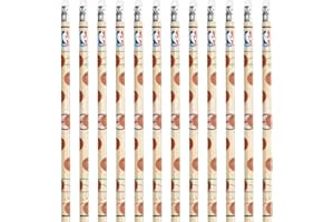 AMSCAN Spalding Multicolor Wood Basketball Pencils - 7.5" (Pack Of 12) - Fun & Creative Party Favors For Kids & Adults