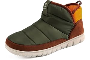 LongBay Mens Bootie Slippers with Memory Foam Indoor Outdoor Warm House Shoes Sport Lounge Camping Boots