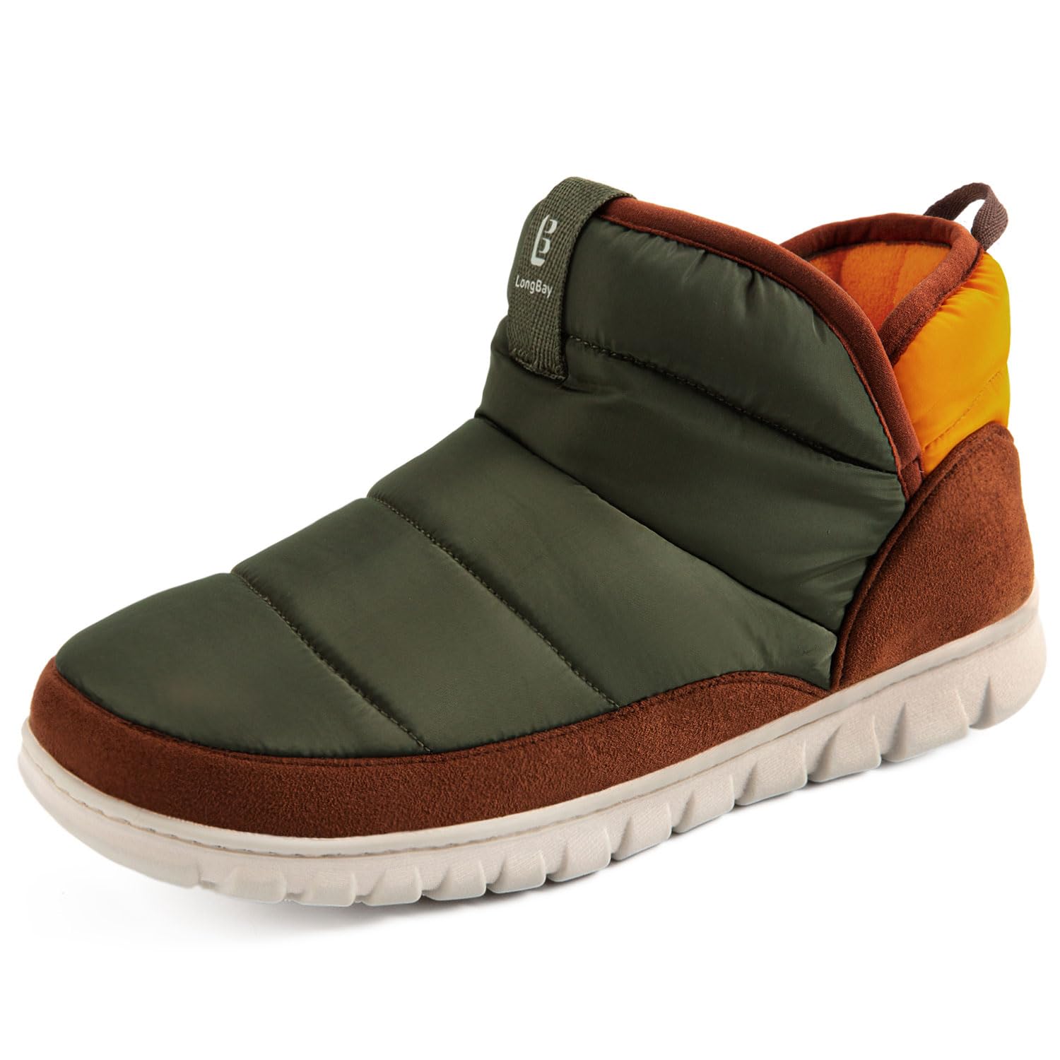 mens bootie slippers with rubber soles