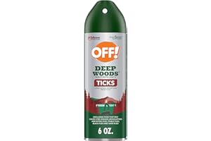 OFF! Deep Woods Insect Repellent Aerosol, Bug Spray with Long Lasting Protection from Ticks and Listed Bugs, 6 oz