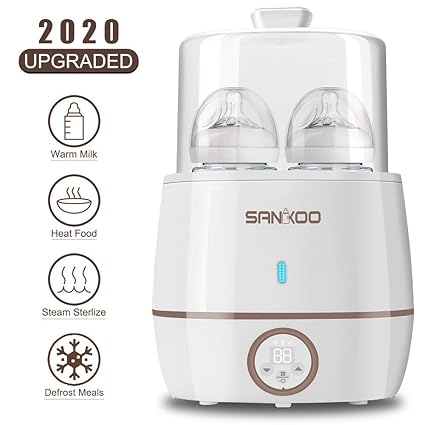 Bottle Warmer Home Sankoo 4 In 1 Baby Bottle Warmer Double Led Display Baby Food Rapid Heater Warm Milk Heat Food Defrost Bpa Free