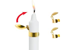 OLEEK(2Pcs Automatic Candle Extinguisher Gold Ring, Candle Extinguisher Automatic Candle Snuffer, Candle Set auto Candle Extinguisher Snuffer Candle Care kit Candle Accessories Swedish Candle Snuffer