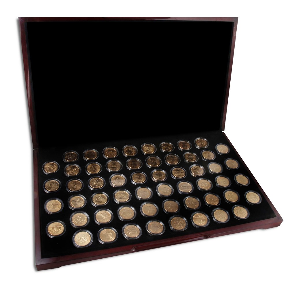 19992009 State Quarters Gold Plated 56 Coin Set Encapsulated with