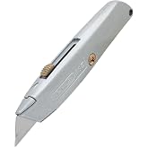 STANLEY Classic 99 Retractable Utility Knife, 6 in Box Cutter (10-099) | Includes 3 blades, die-cast zinc body, InterLock nose, stores up to 10 blades in handle