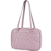 VIMUTI Medium Shoulder Bag for Women, Embossed Vegan Leather Hobo Purse, Spacious Handbag for Work and Travel