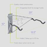 Delta Cycle Pablo 2 Bike Rack Garage Apartment Home Office Storage Shelf 65lbs view 5