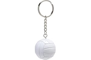 Tandem Sport Volleyball Key Chain - Mini Volleyball On Key Ring - Volleyball Keychain for Backpacks, Gym Bags, Purses - Volleyball Themed Party Supplies - Gift for Volleyball Players