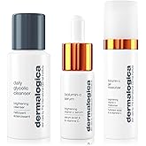 Dermalogica Daily Brightness Boosters Facial Skin Care Kit - Contains BioLumin-C Serum (0.3 oz), BioLumin-C Gel Moisturizer (0.5 oz), and Daily Glycolic Cleanser (1 oz)