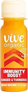 Vive Organic Immunity Boost Original (2 oz) Immunity Wellness Shot with Cold-Pressed Ginger, Turmeric, Echinacea & Black Pepp