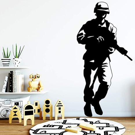 Amazon Cwinan 兵士デカールリビングルーム用ウォールステッカー子供部屋ホームパーティー装飾壁紙 42cmx 86cm ウォールステッカー オンライン通販