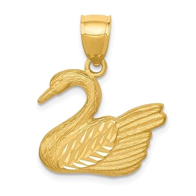 Buy Elegant 14K Gold Swan Pendant Online Kuwait Ubuy