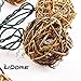 LIDORE Rattan Christmas String Lights, Mini Globe Wicker Lights for Patio, Wedding, Garden and Party, Brown Rattan and Green Cord, 7.92Ft Indoor/Outdoor