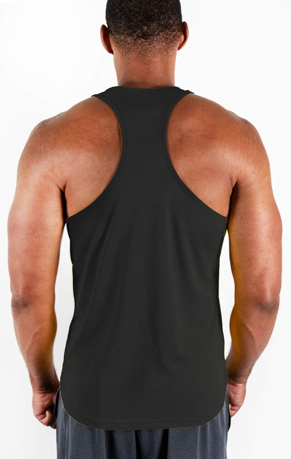 DEVOPS 3 Pack Men's Y-Back Dri Fit Muscle Gym Workout Tank Top: Clothing