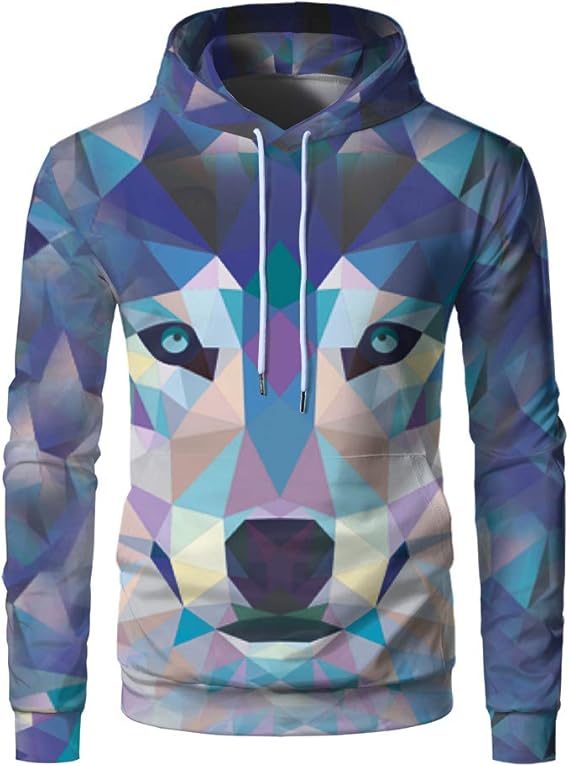 Amazon プルオーバー 長袖パーカー メンズ レディース カジュアル スウェット パーカー 動物 マンガ 原宿系 派手 3dプリント 面白 可愛い ポケット付き トップス 男女兼用 春 秋 冬 トレーナー パーカー 通販