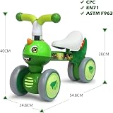 XIAPIA Baby Balance Bike Dinosaur 10 36 Months Safe 1 2 3 Years Old view 7
