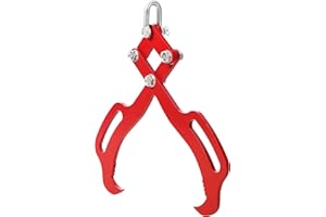 18 Inch Log Lifting Tongs, Heavy Duty 2-Claw Timber Grapple Grabber, Solid Steel Logging and Skidding Tongs with Swivel Hook 