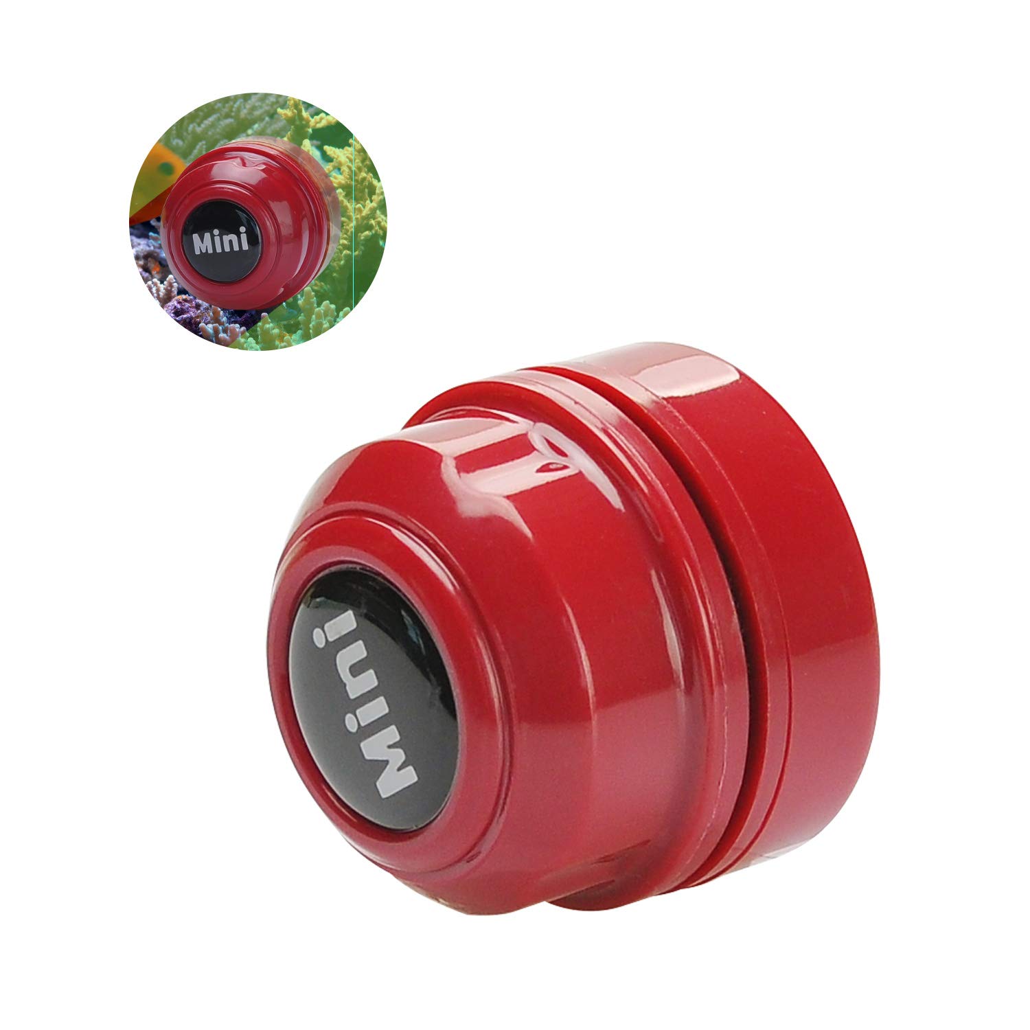 Mini Magnet Fish Tank Brush, Aquarium Cleaner, Fish Tank Glass Cleaner, Mini Portable Durable Magnet, Cleaning for Fish Tank and Algae Removal (Red)