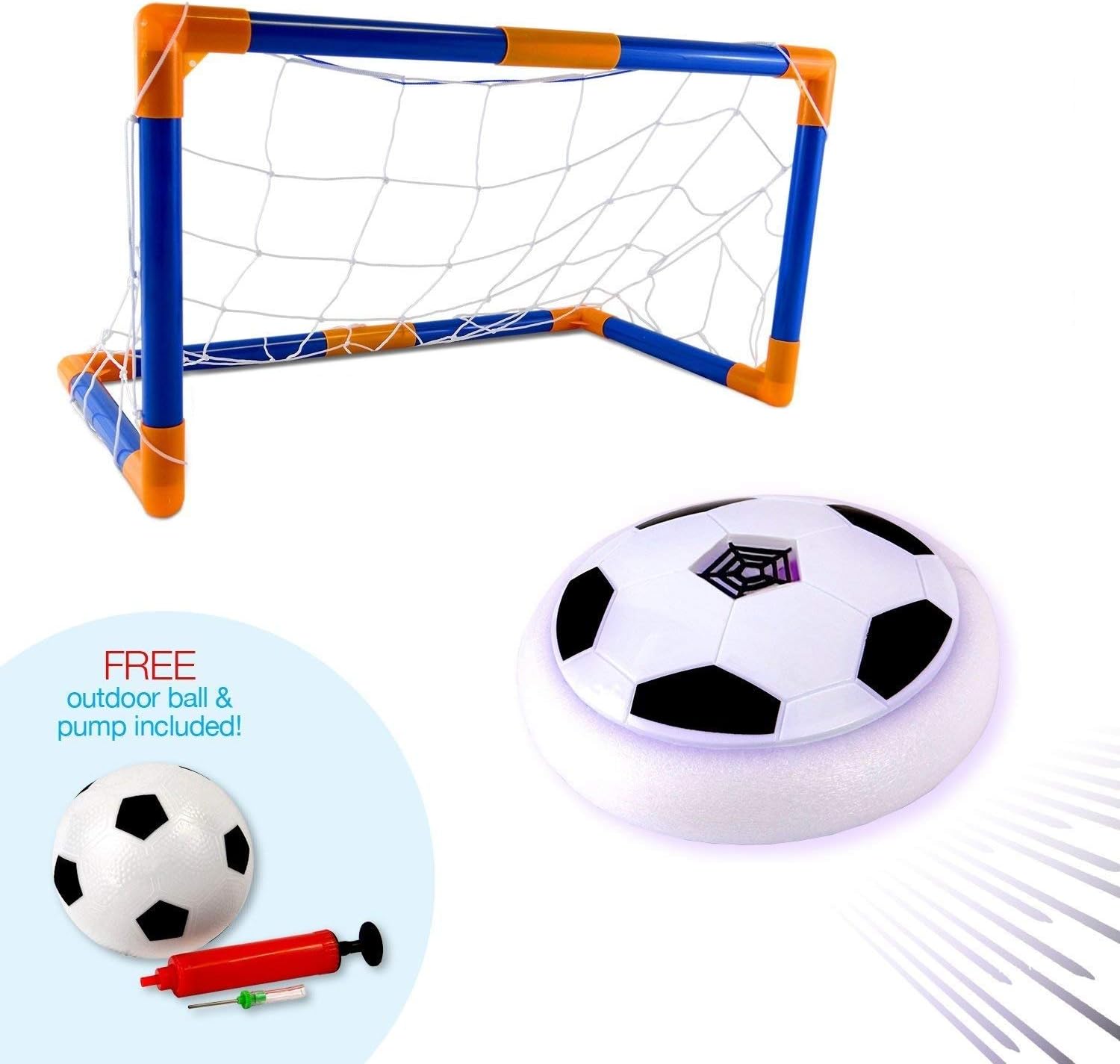 Koru Hover Soccer Ball LED Hoverball with Lights - Perfect Kids Toys for Indoors and Outdoors with Goal