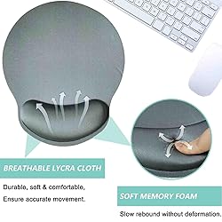 Mouse Pad with Wrist Support, Ergonomic Mouse Pad