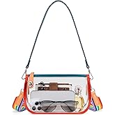 CLUCI Clear Bags for Women,Small Clear Purse,Clear Crossbody Bag,Clear Shoulder Bag for Concerts Sports Events Festivals