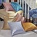 PONY DANCE Silver Throw Pillows - Sparkling Sequins Decor Cushion Covers Glitzy Sequin Solid Throw Pillowcases for Party/Christmas, Hidden Zipper Design, 18 inch Square(45 cm), Silver, Pack-2