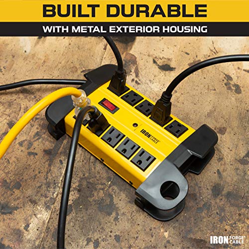 10 Outlet Heavy Duty Surge Protector Power Strip 14/3 SJT Industrial