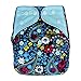 EcoAble Baby Charcoal Bamboo All-In-One AIO Cloth Diaper w/ Pocket, Size 10-35Lb (Paisley)