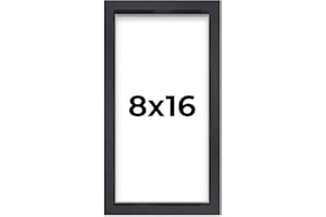 POSTER PALOOZA 8x16 Shadow Box Frame Contemporary Black Finish | 1" Depth of Usable Space| Interior Size 8x16 or 16x8 Inches| UV Resistant Acrylic, Acid-Free Backing, Wall Hangers | Made in USA