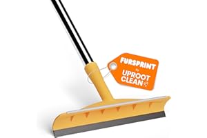 Fursprint Carpet Brush for Pet Hair – Cat & Dog Hair Rake for Carpet & Upholstery – Xtra Long and Adjustable 60" Cat and Dog Hair Broom for Rug & Couch Cleaning