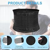 ACWOO Lower Back Support Belt Lumbar Brace with 6 Stays Size Small view 3